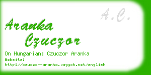 aranka czuczor business card
